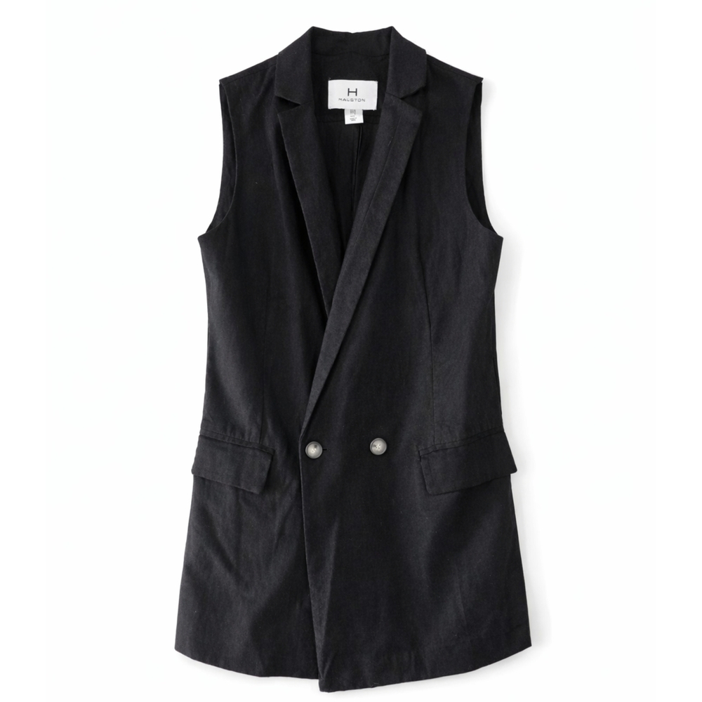 H BY HALSTON | Linen Blazer Vest